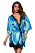 Sexy Turquoise Luxurious Satin Robe Nightwear
